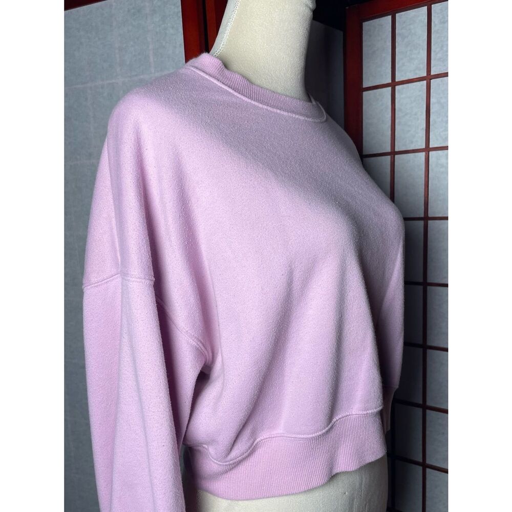 Wild Fable Women's Light Lavender Purple Crewneck Crop Sweatshirt (Size: XL) - Picture 6 of 16